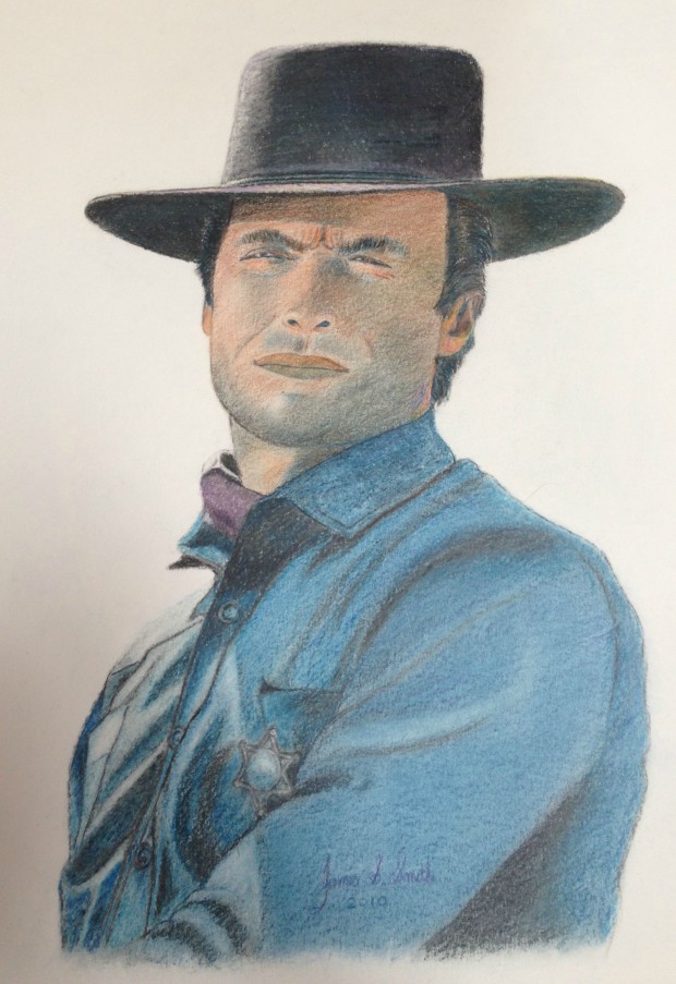 Clint Eastwood art, Clint Eastwood drawing, Clint Eastwood art glasgow, Clint Eastwood